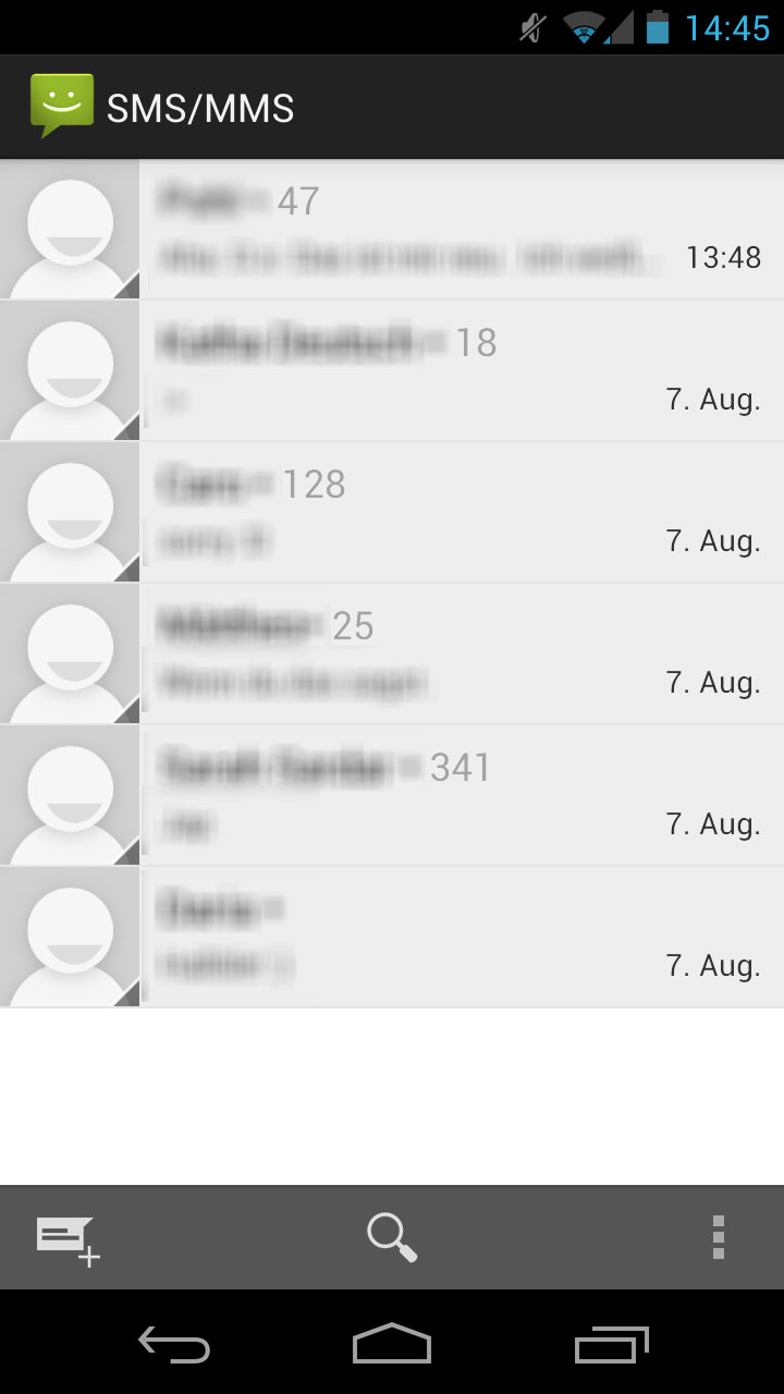 Galaxy Nexus - SMS Applikation